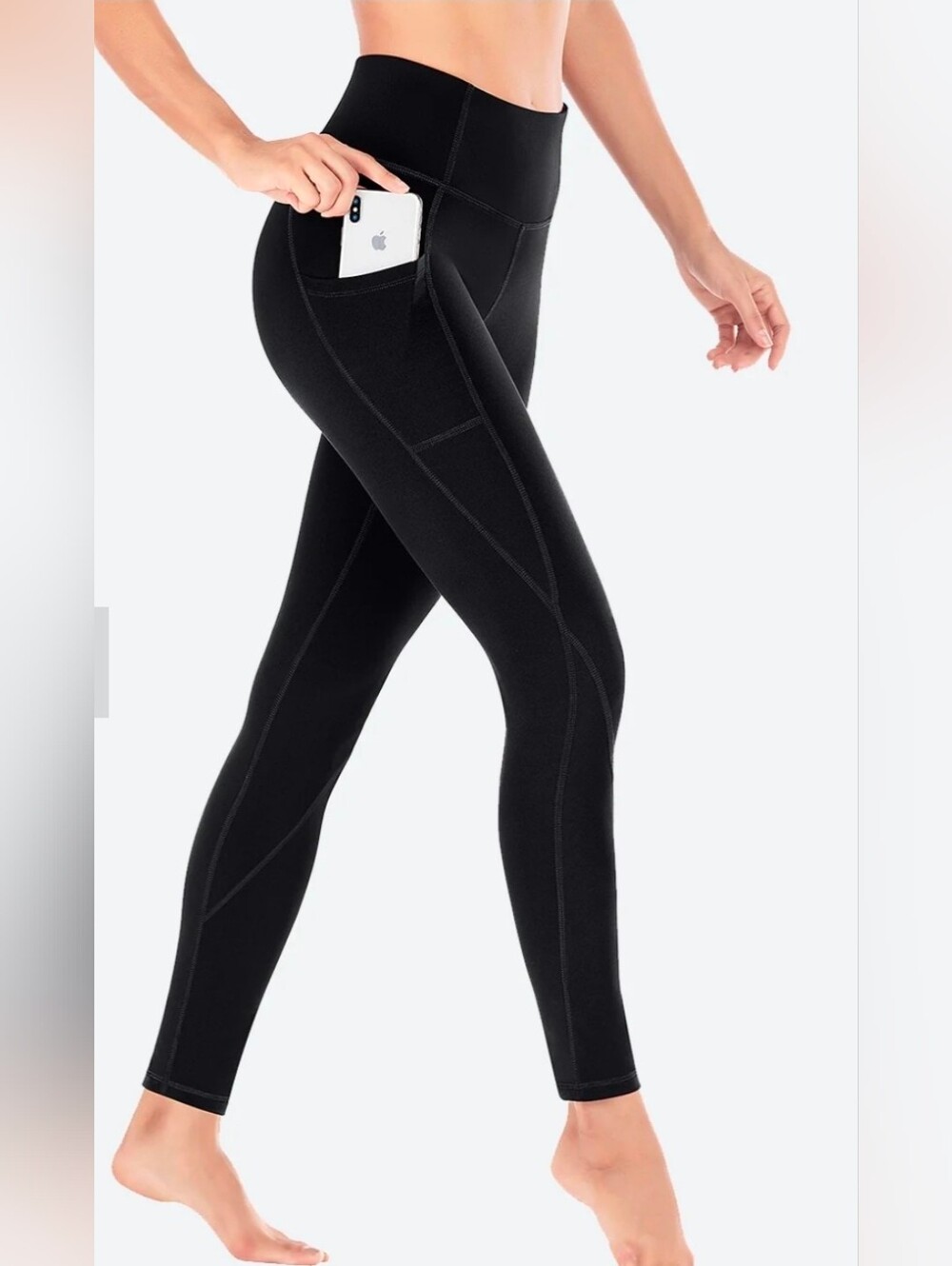 Healthyoga High Waisted Tummy Control Leggings Size Large